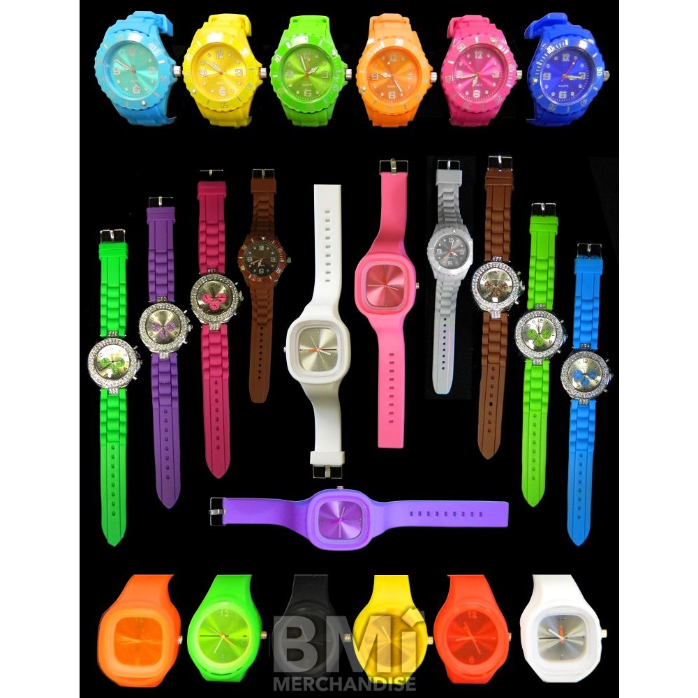 COLORFUL RUBBER BAND WATCH ASSORTMENT